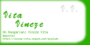 vita vincze business card